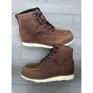 Brunt The Marin Unlined Leather 6" Comp Toe Work Boots Brown Men's Size 14